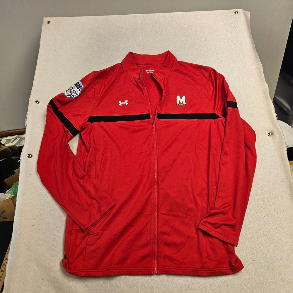Under Armour Maryland Terrapins Music City Bowl Jacket‎ Mens XLT Red Full Zip